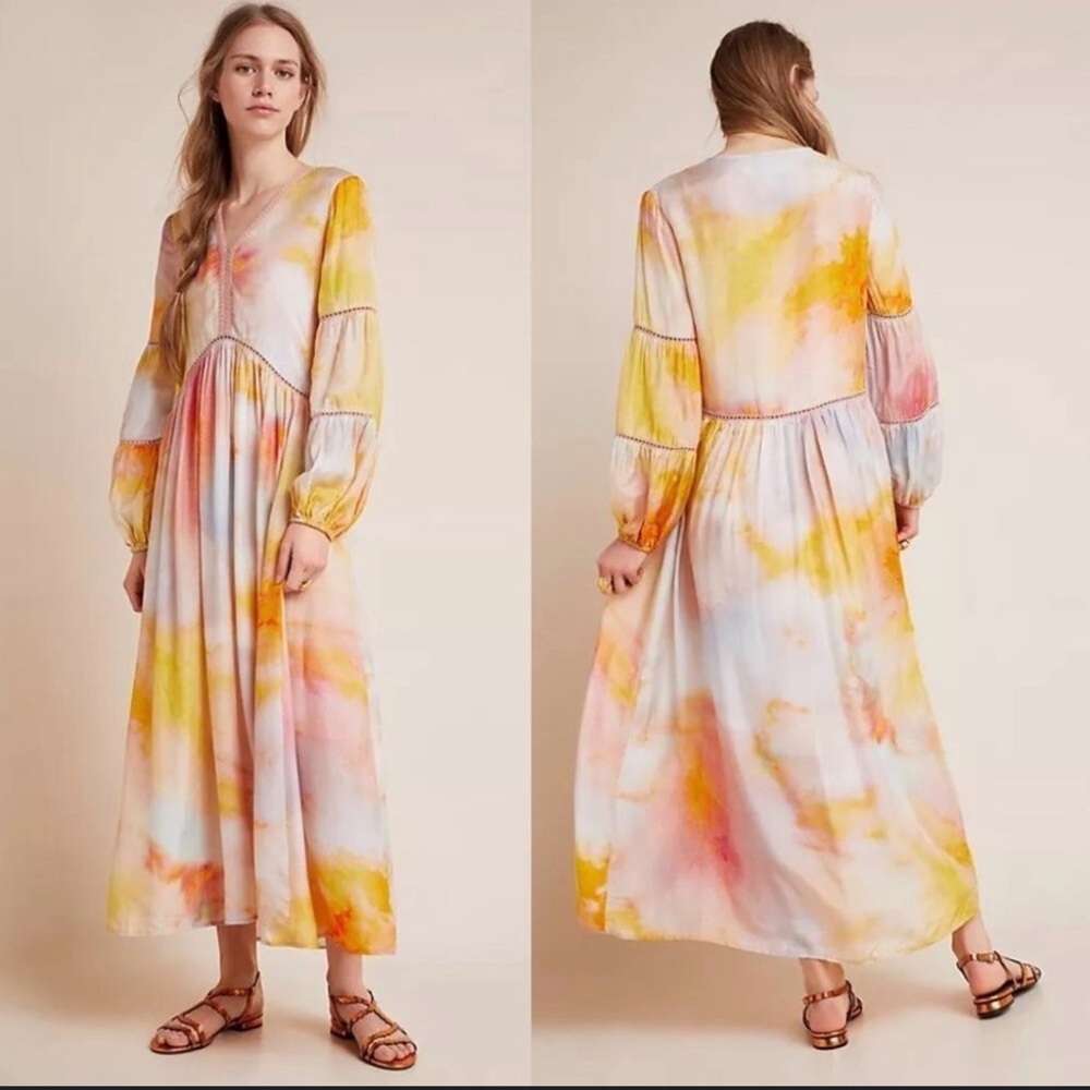 Anthropologie Multicolor Long Sleeve Dress